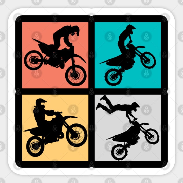 Dirt Bike Rider Motocross Sticker by tantodesign